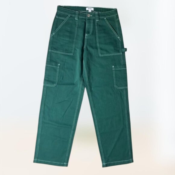 Garage Baggy Dark Green Cargo Utility Carpenter Straight Leg Pants Women's sz 5 - Picture 4 of 6